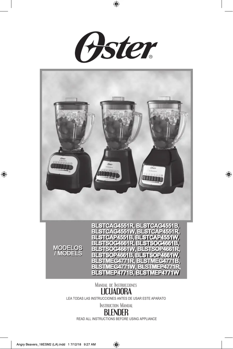 Imagen de la primera página del manual del dispositivo BLSTMEG4771B