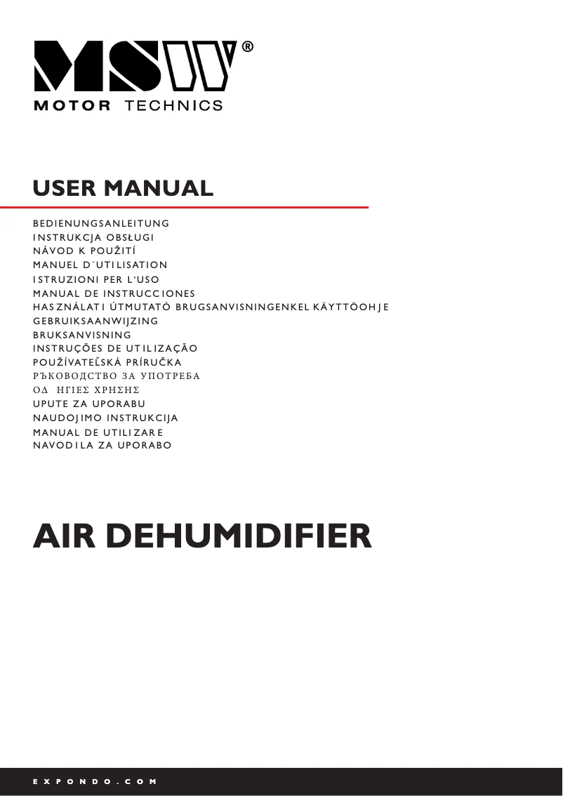 Page n°1 - Manuel utilisateur MSW MSW-DEH2000C