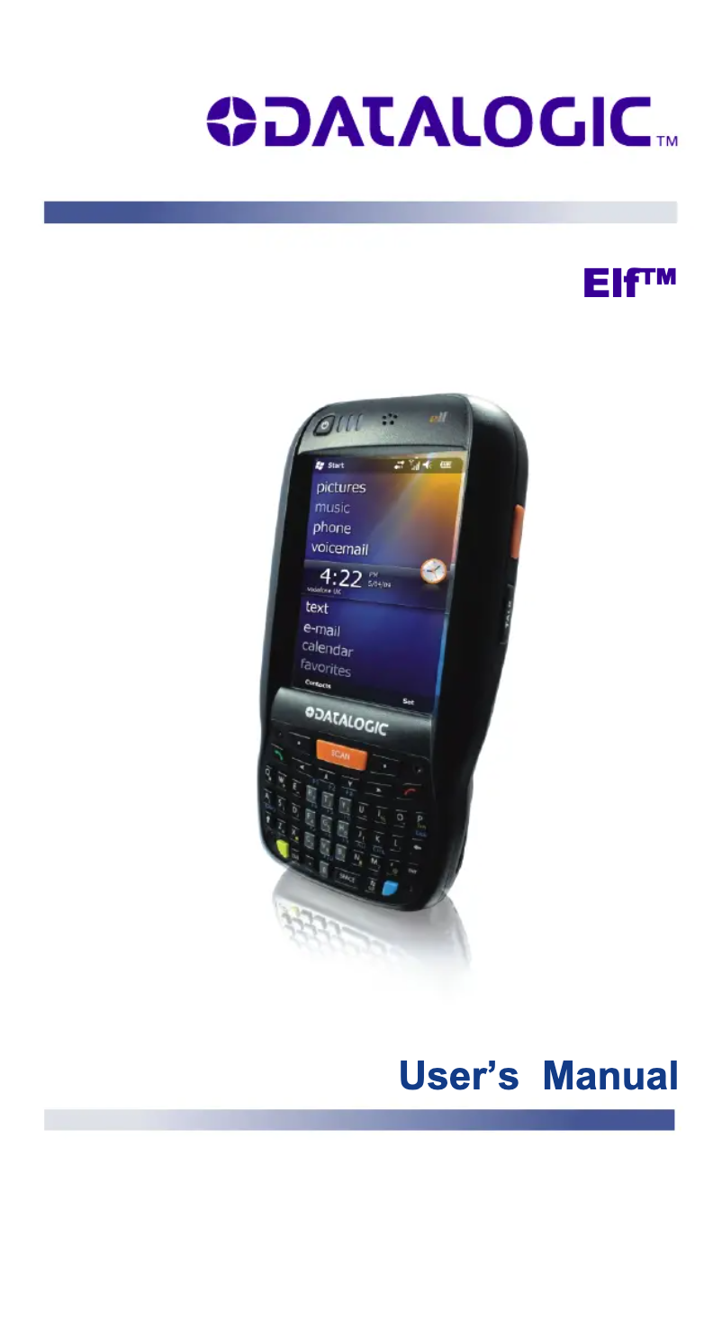 Page 1 de la notice Manuel utilisateur Datalogic 94A151132