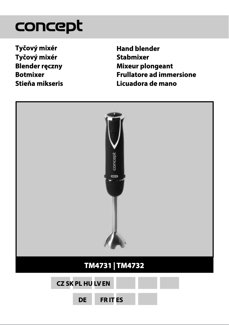 Page 1 de la notice Manuel utilisateur Concept TM4732