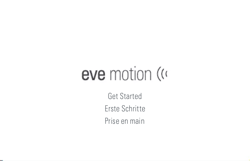Page n°1 - Manuel utilisateur EVE Motion