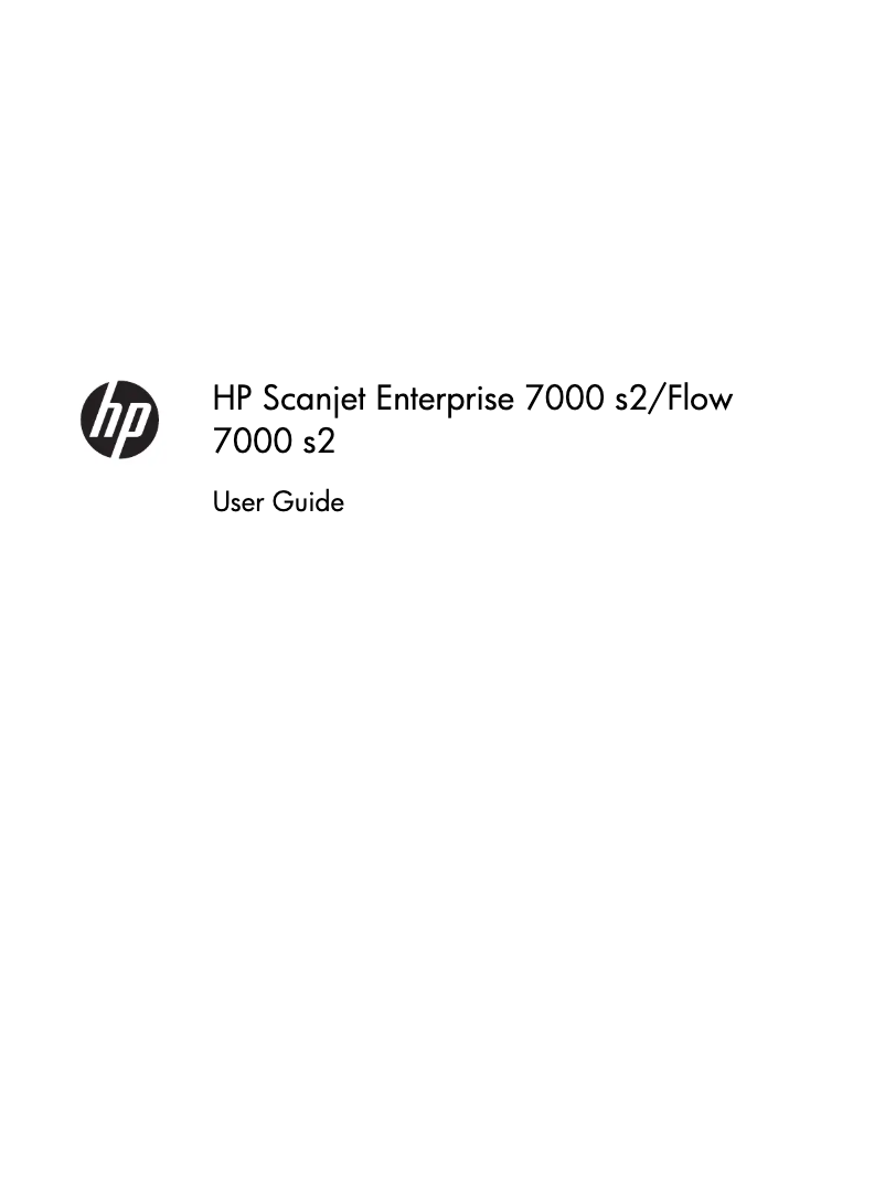 Imagen de la primera página del manual del dispositivo Scanjet Enterprise Flow 7000 s2