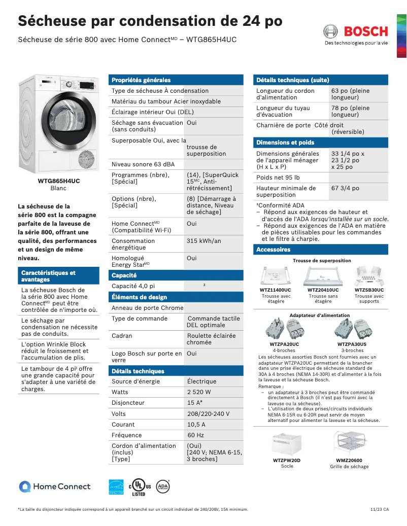 Image de la première page du manuel de l'appareil WTG865H4UC