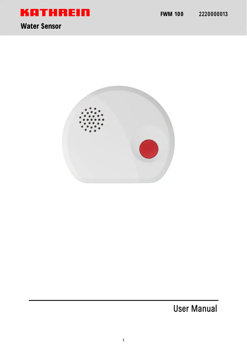 Image de la première page du manuel de l'appareil FWM 100