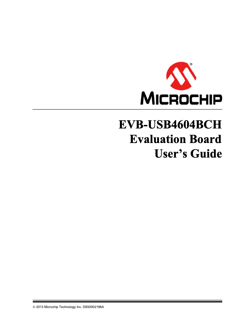 Page 1 de la notice Manuel utilisateur Microchip USB4604