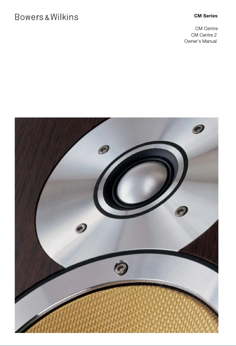 Page 1 de la notice Manuel utilisateur Bowers & Wilkins CM Centre