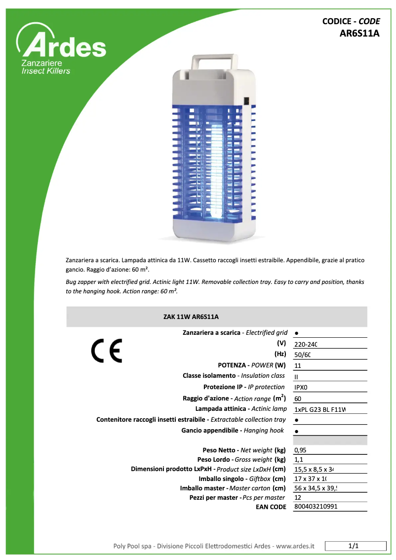 Image de la première page du manuel de l'appareil AR6S11A
