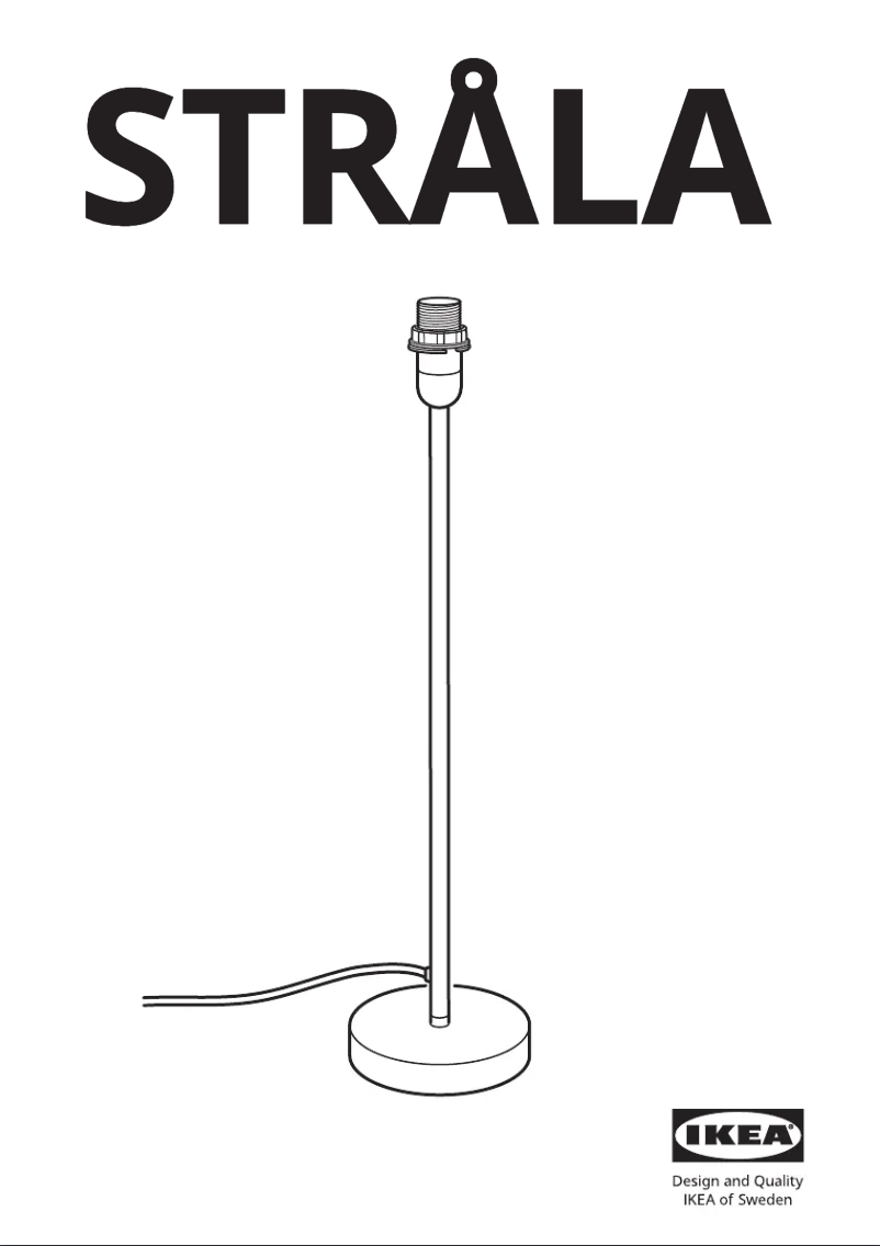 Image de la première page du manuel de l'appareil STRÅLA 905.431.92