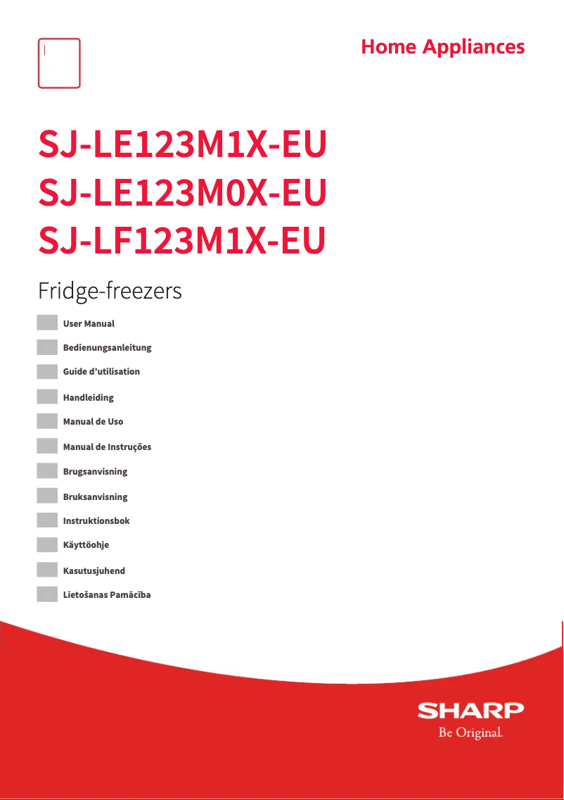 Image de la première page du manuel de l'appareil SJ-LE123M0X-EU