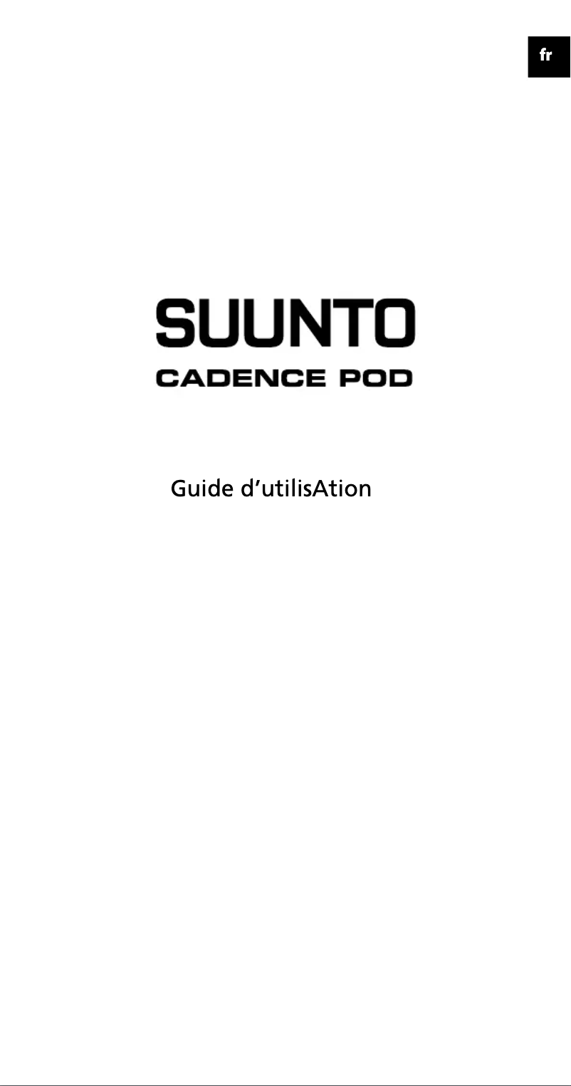 Página 1 del manual Manual de usuario Suunto Cadence POD