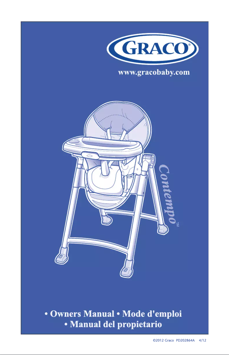 Page 1 de la notice Manuel utilisateur Graco Contempo Highchair