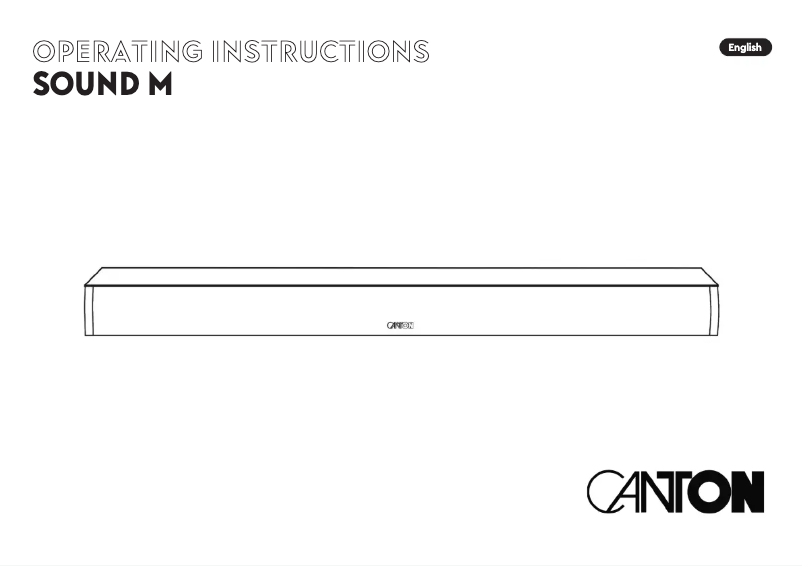 Page 1 de la notice Manuel utilisateur Canton Sound M