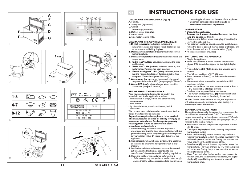 Page 1 de la notice Manuel utilisateur Bauknecht GTE 2805 A3+