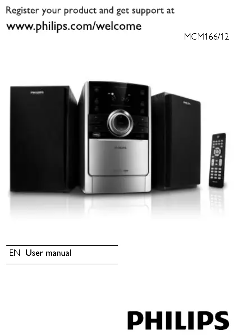 Page 1 de la notice Manuel utilisateur Philips MCM166X