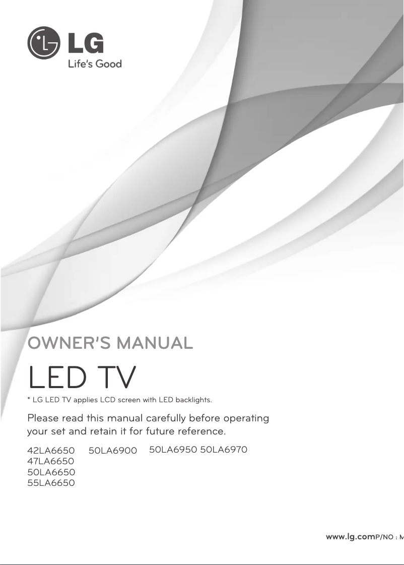 Page n°1 - Manuel utilisateur LG 47LA6650