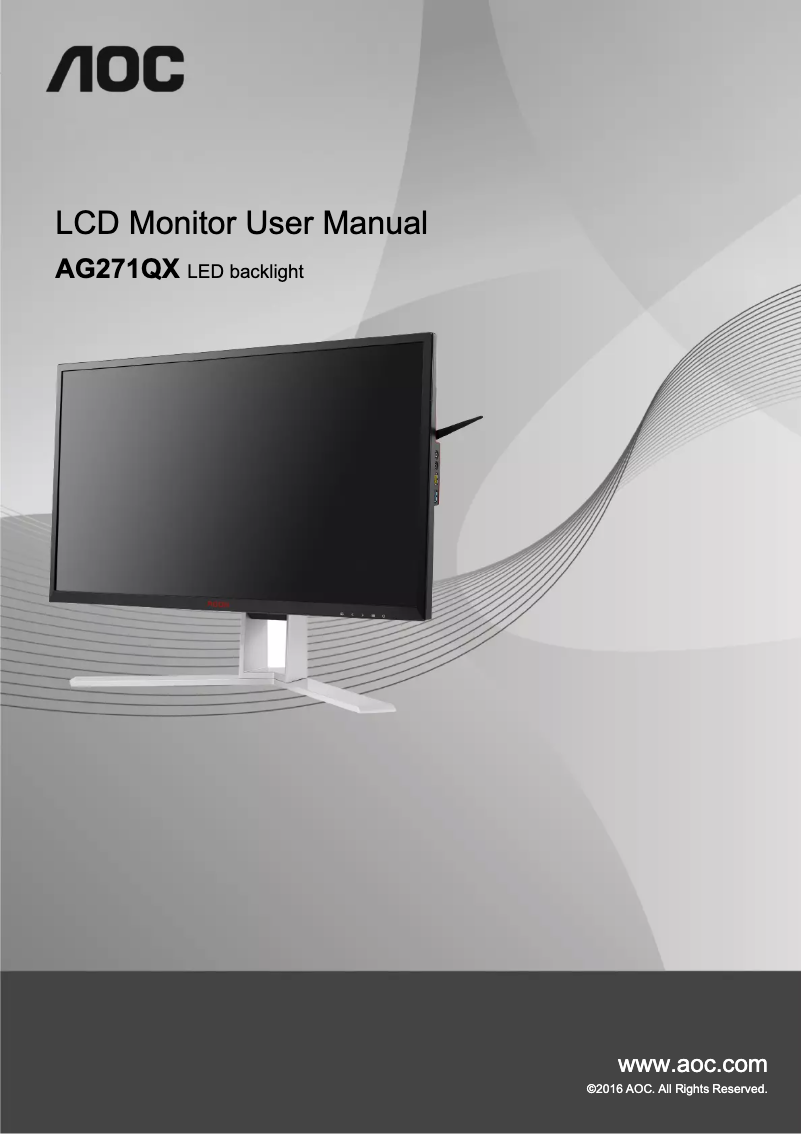 Page n°1 - Manuel utilisateur AOC Agon AG273QCG