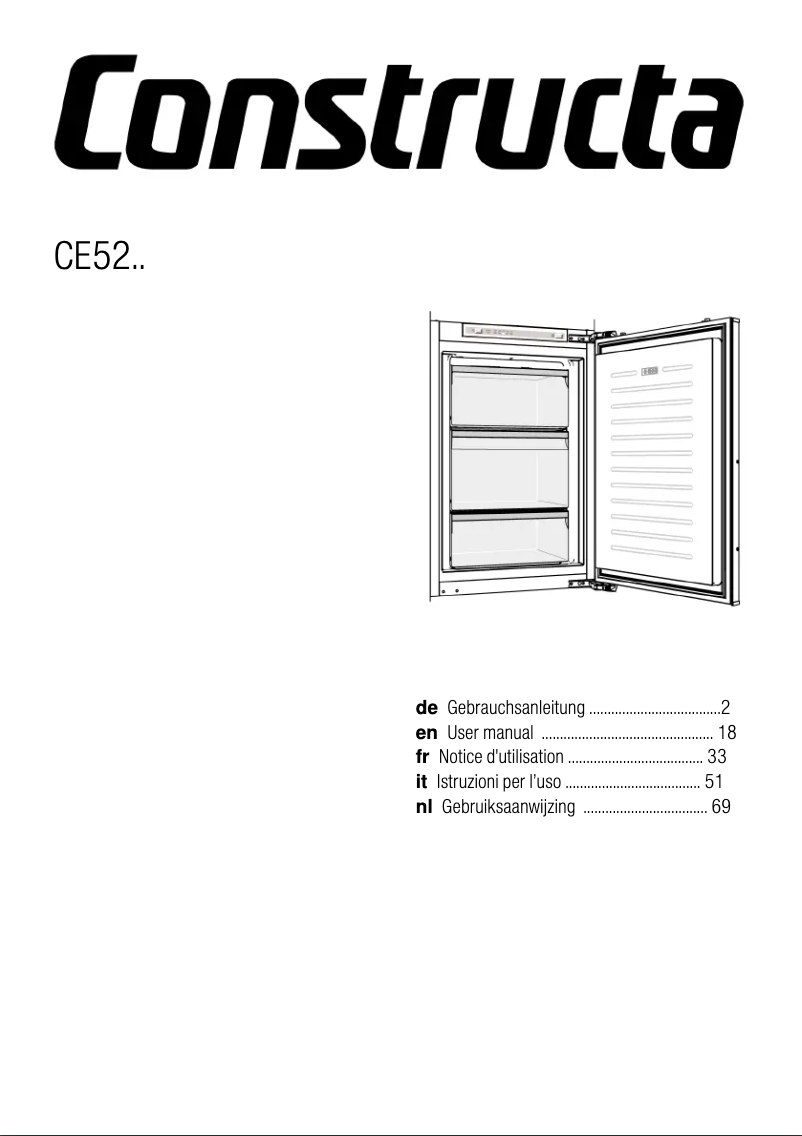 Page 1 de la notice Manuel utilisateur Constructa CE521EF30
