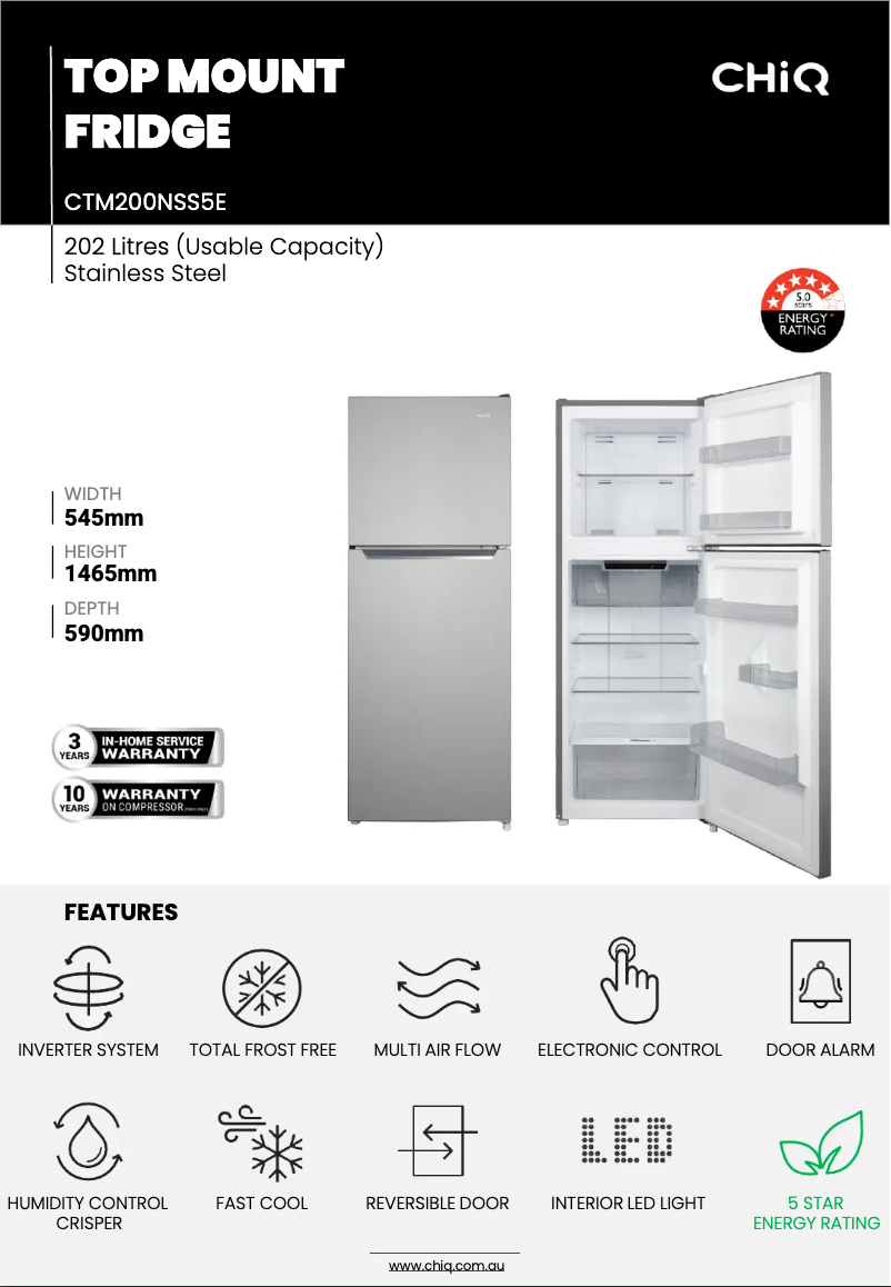 Image de la première page du manuel de l'appareil CTM200NSS5E