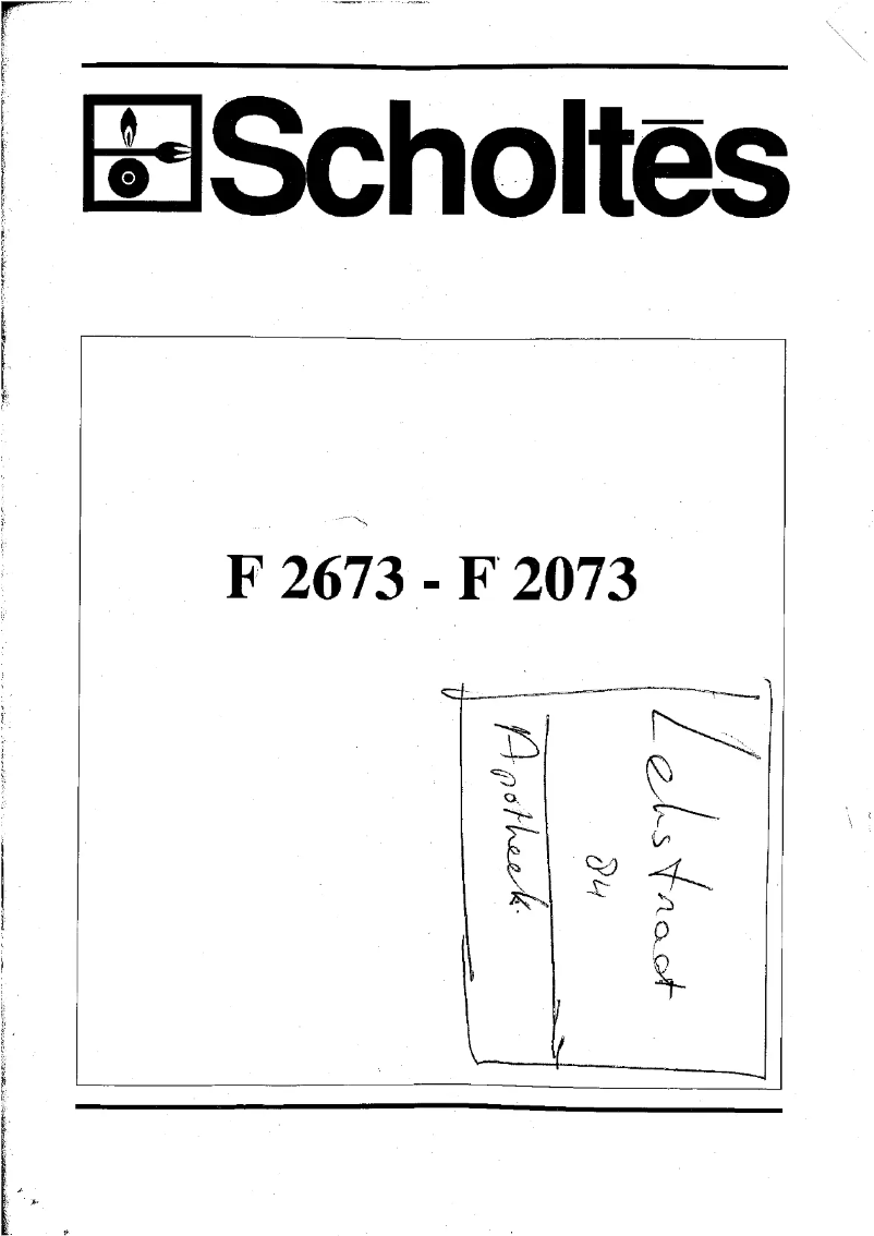 Image de la première page du manuel de l'appareil F 2673