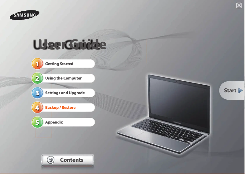 Página 1 del manual Manual de usuario Samsung NP350U2B