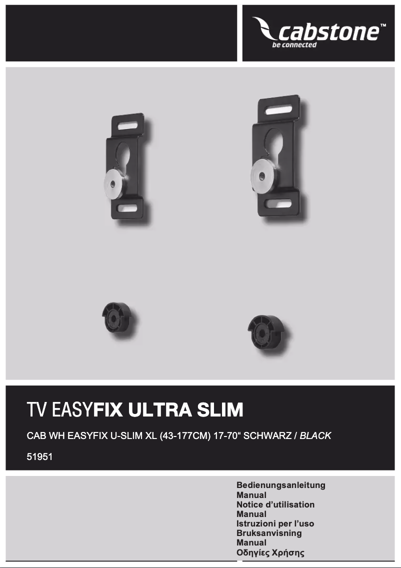 Page 1 de la notice Manuel utilisateur Cabstone TV EasyFix UltraSlim XL