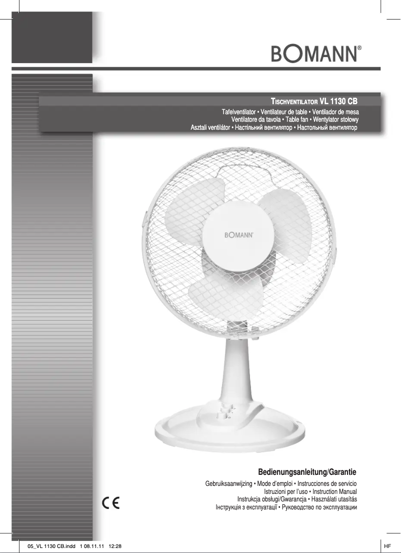 Image de la première page du manuel de l'appareil VL 1130 CB