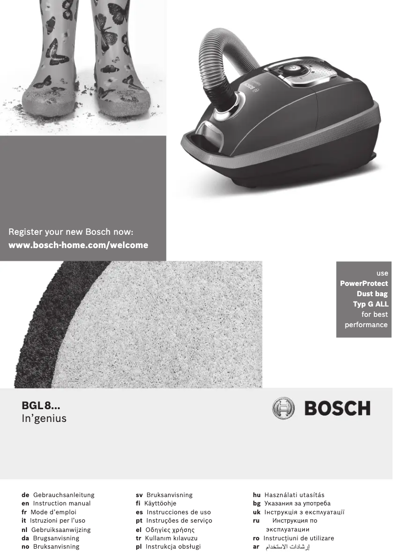 Página 1 del manual Manual de usuario Bosch In'genius ProSilence BGL8SIL59