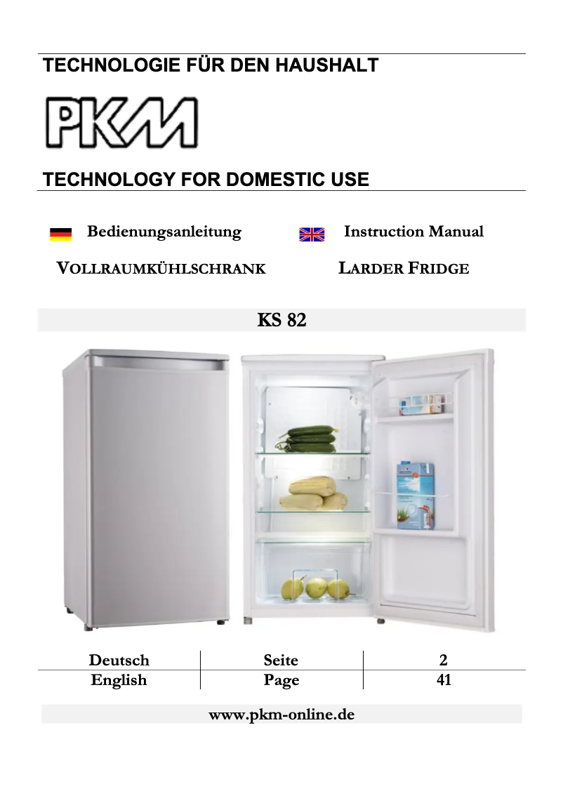 Page 1 de la notice Manuel utilisateur PKM KS82