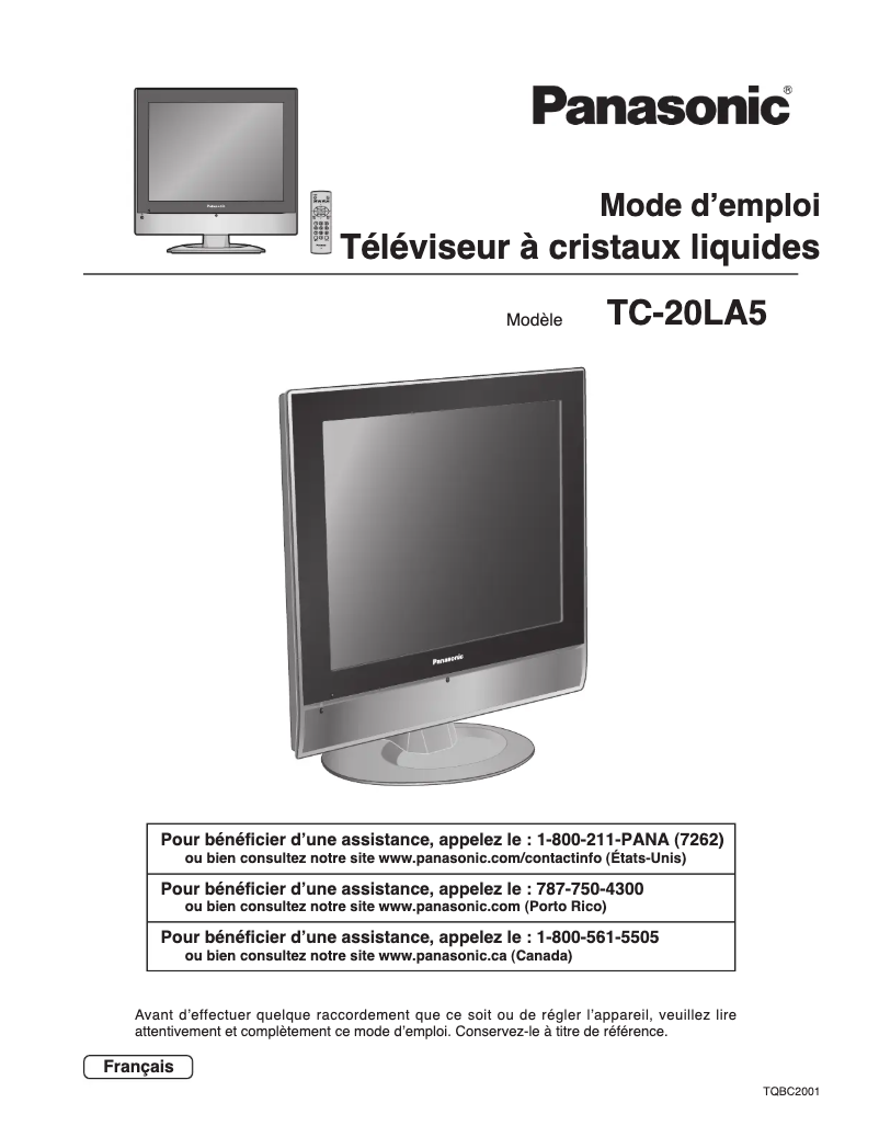 Imagen de la primera página del manual del dispositivo TC-20LE5