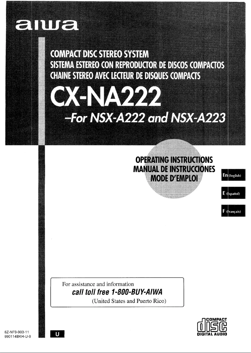 Page n°1 - Manuel utilisateur Aiwa NSX-A222