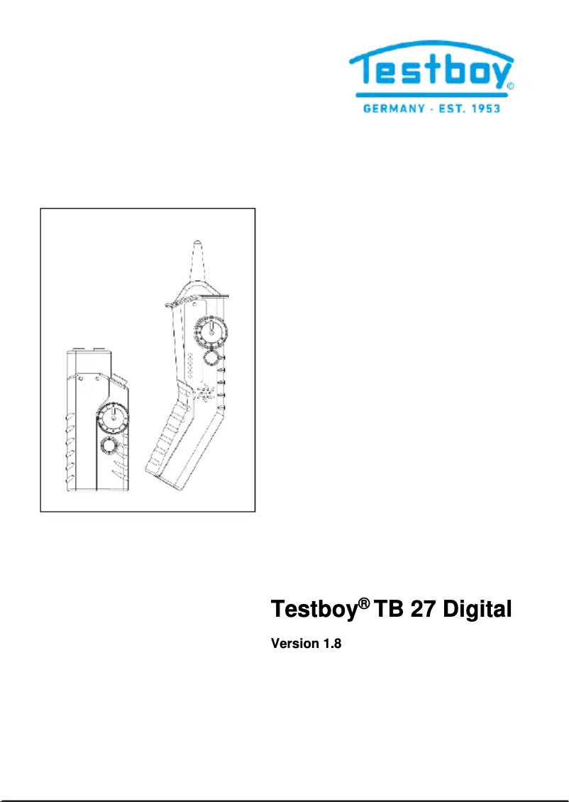 Page n°1 - Manuel utilisateur Testboy TB 27 Digital