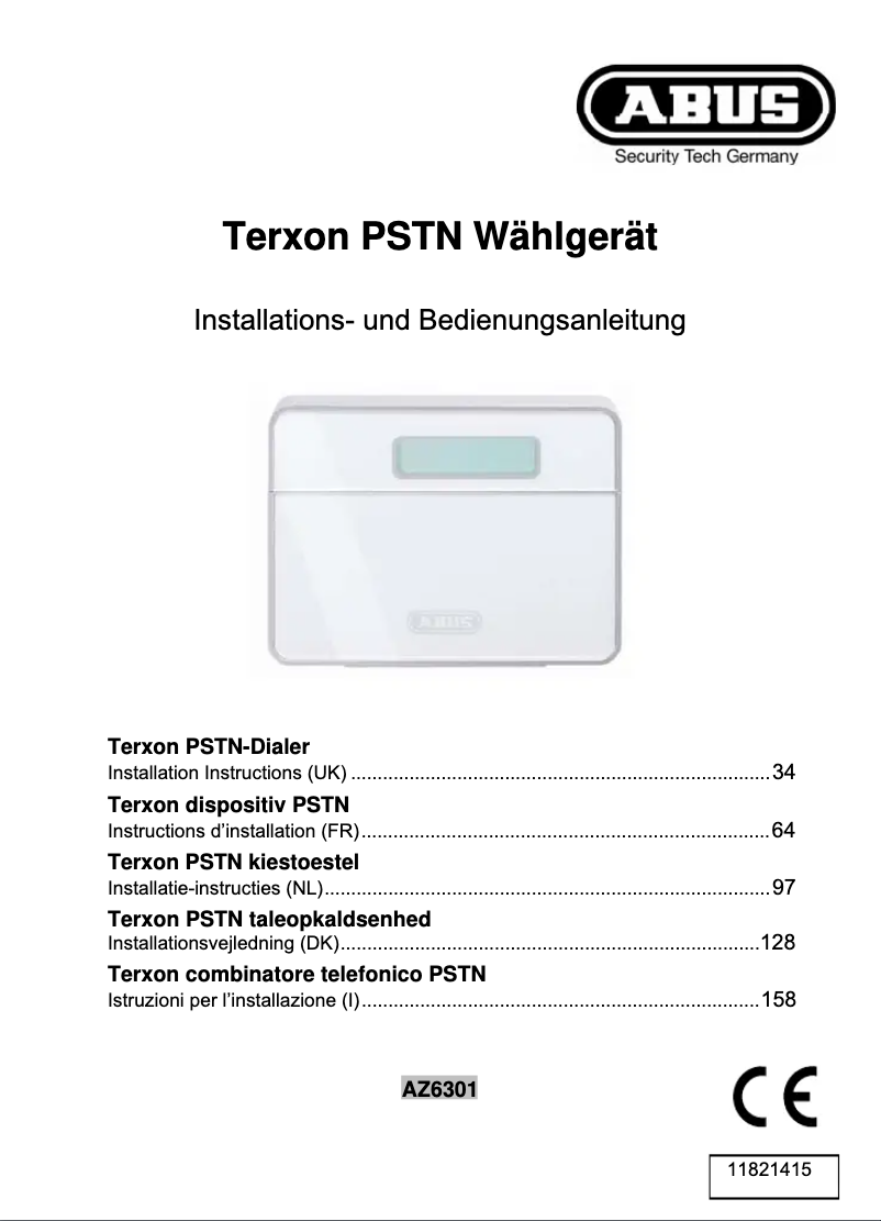 Image de la première page du manuel de l'appareil AZ6301