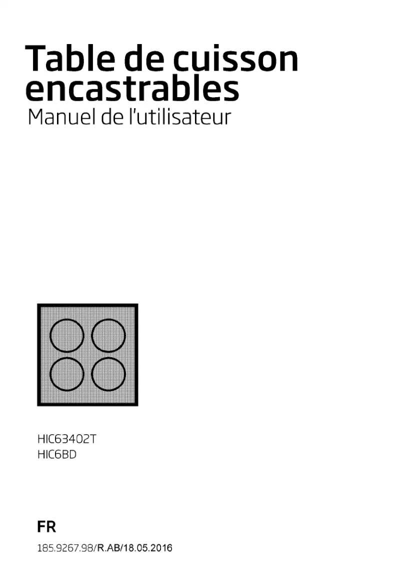 Image de la première page du manuel de l'appareil HIC 63402 T