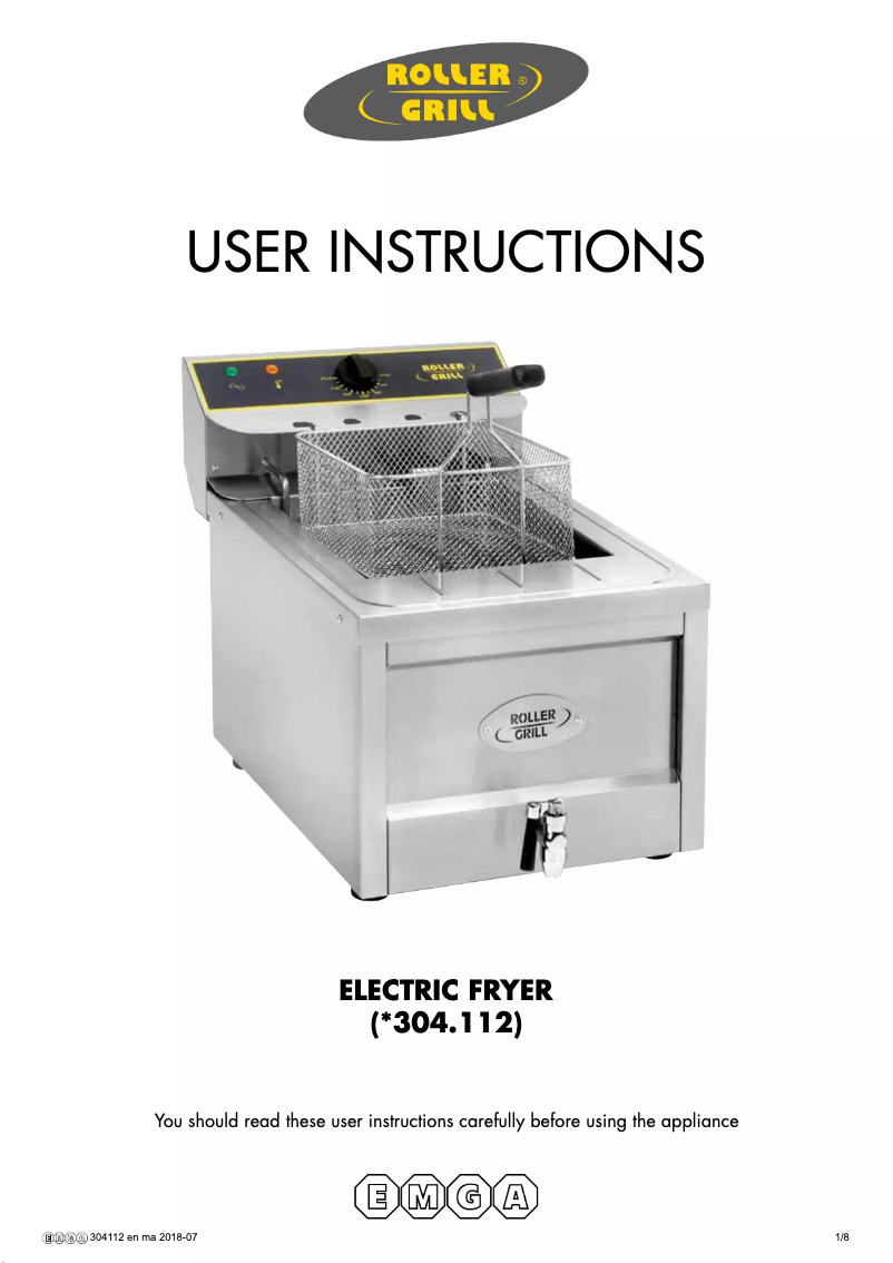Page n°1 - Manuel utilisateur Roller Grill 304112