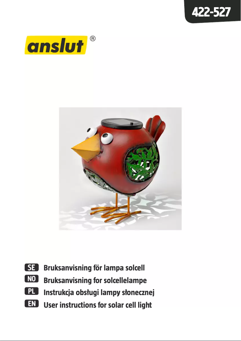 Page n°1 - Manuel utilisateur Anslut 422-527