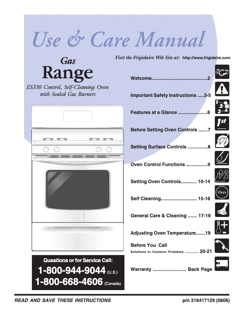 Page n°1 - Manuel utilisateur Frigidaire GLGFZ376FC