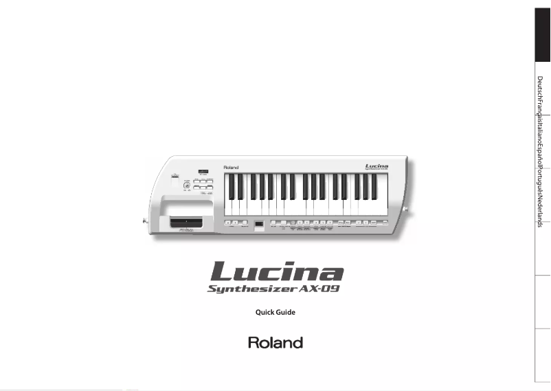 Image de la première page du manuel de l'appareil Lucina AX-09