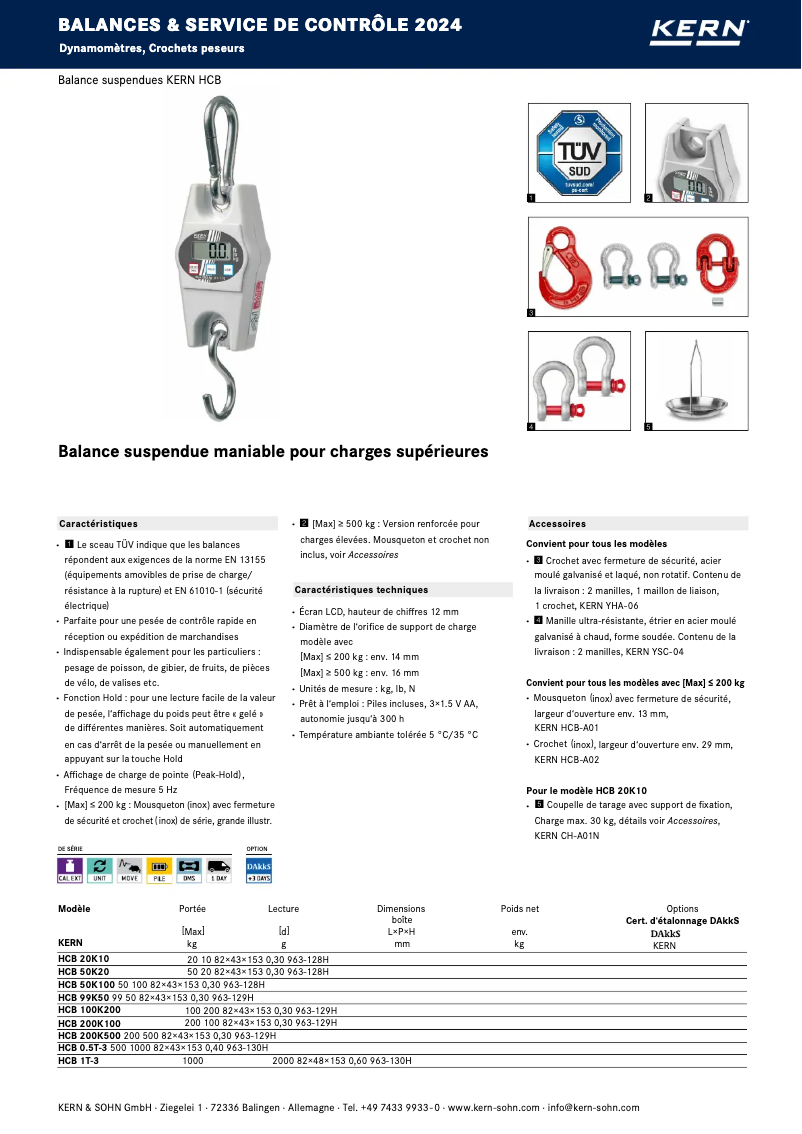 Page 1 de la notice Brochure Kern HCB 100K200