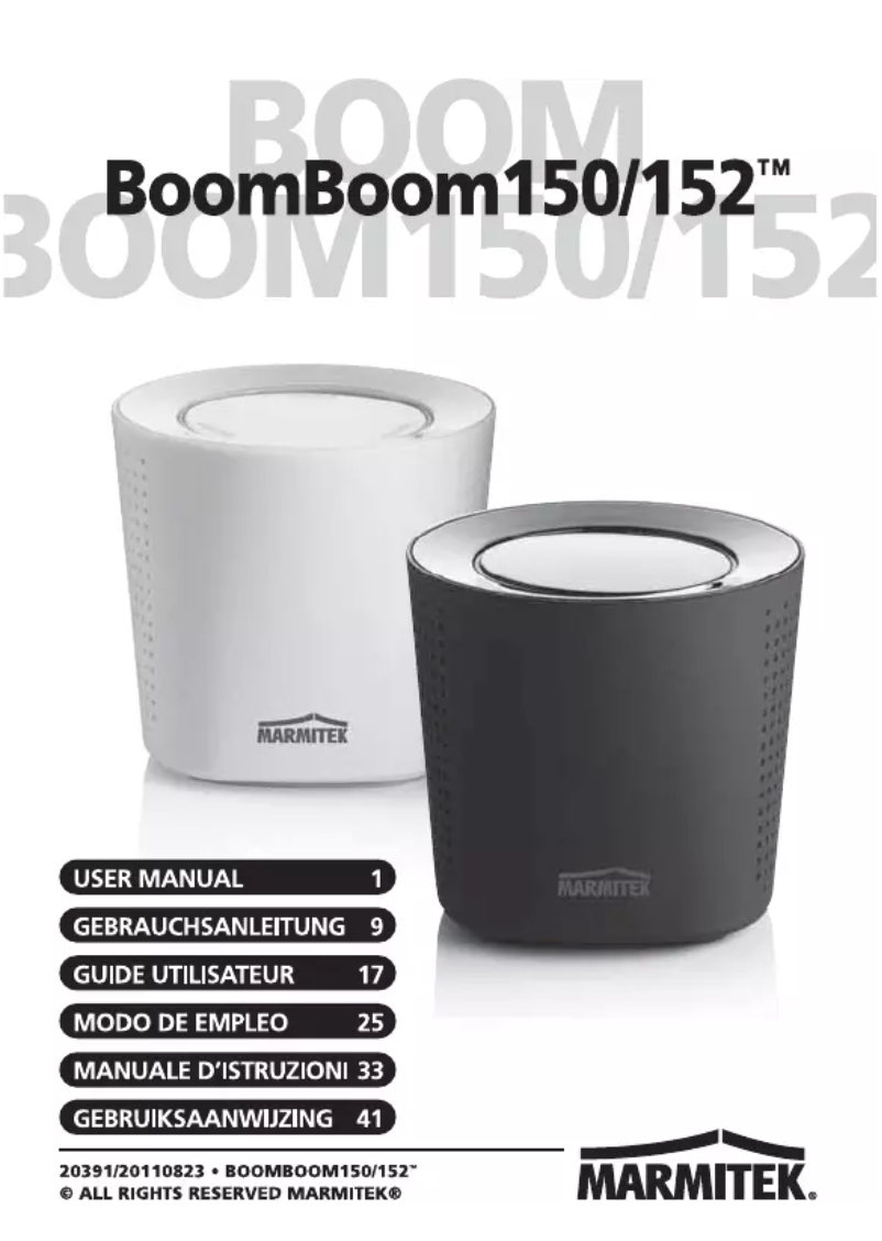 Page 1 de la notice Manuel utilisateur Marmitek BoomBoom 152