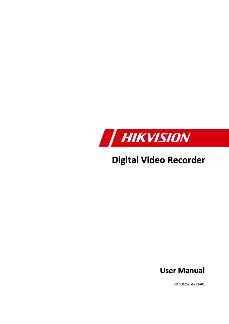 Page n°1 - Manuel utilisateur Hikvision DS-8104 HFHI-ST