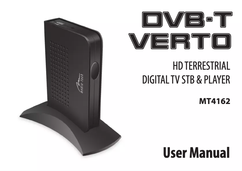 Page n°1 - Manuel utilisateur Media-Tech DVB-T Verto