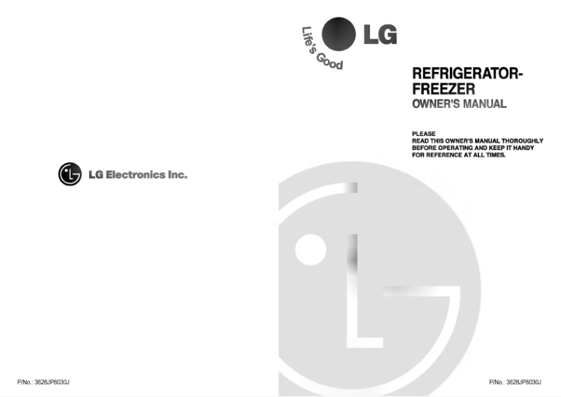 Page 1 de la notice Manuel utilisateur LG GN-205SQA