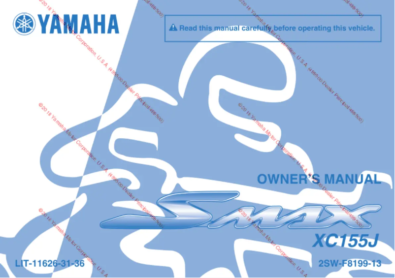 Image de la première page du manuel de l'appareil SMAX (2018)