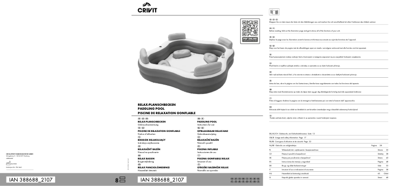 Page n°1 - Manuel utilisateur Crivit IAN 388688