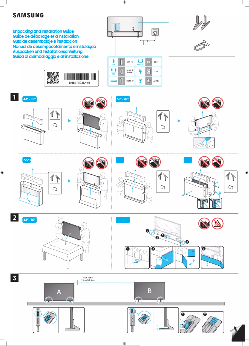 Page 1 de la notice Manuel utilisateur Samsung QA65Q60CAJ