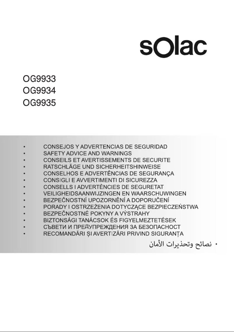 Page 1 de la notice Instructions de sécurité Solac Sculptural ME771