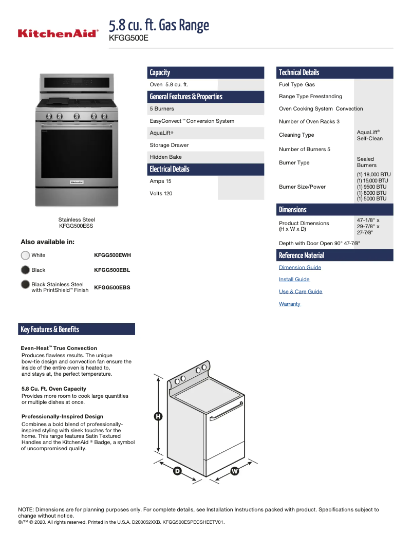 Image de la première page du manuel de l'appareil KFGG500ESS