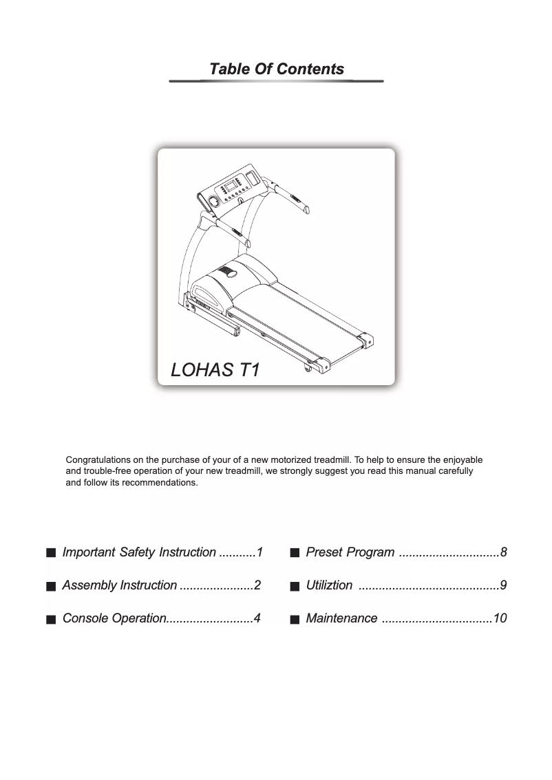 Page n°1 - Manuel utilisateur StrengthMaster Lohas T1