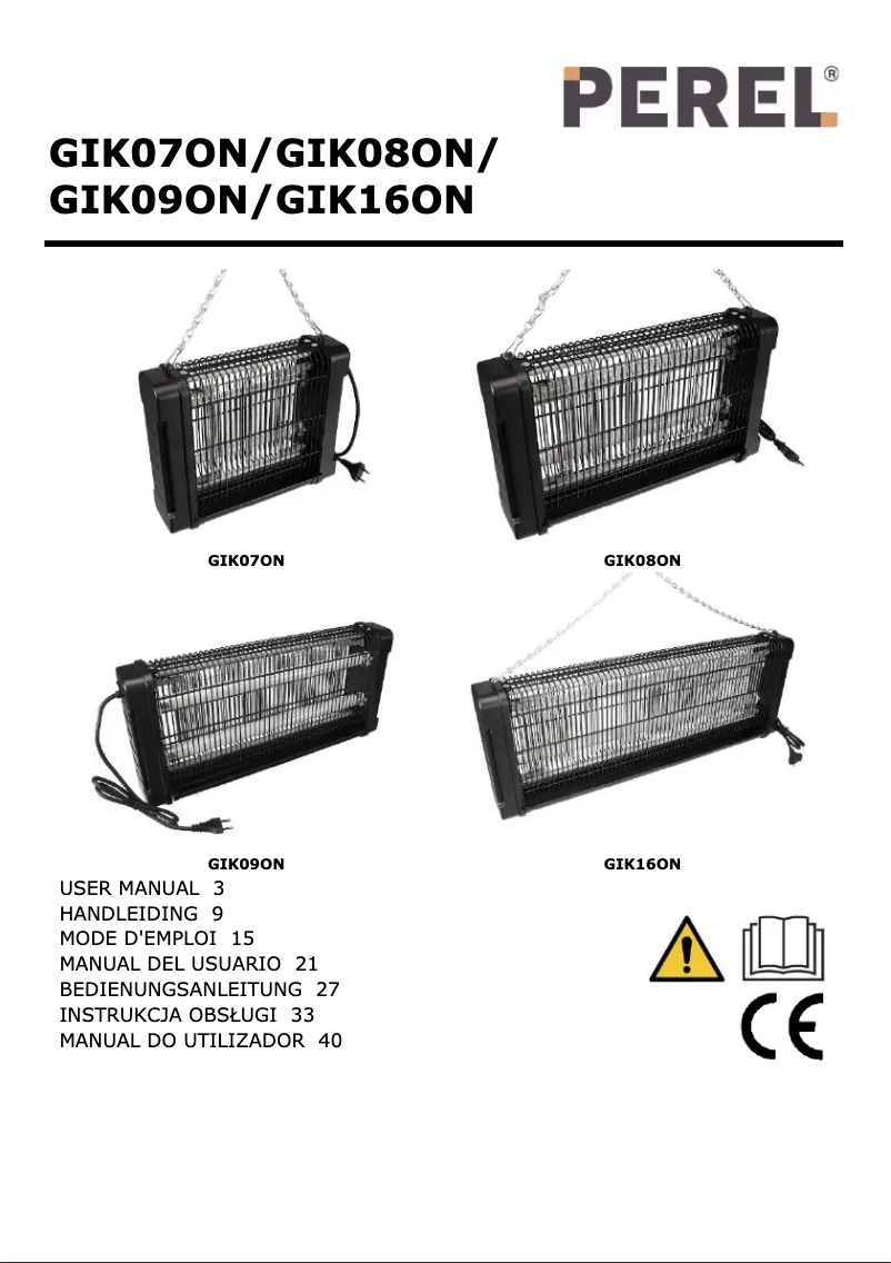 Page 1 de la notice Manuel utilisateur Perel GIK07ON
