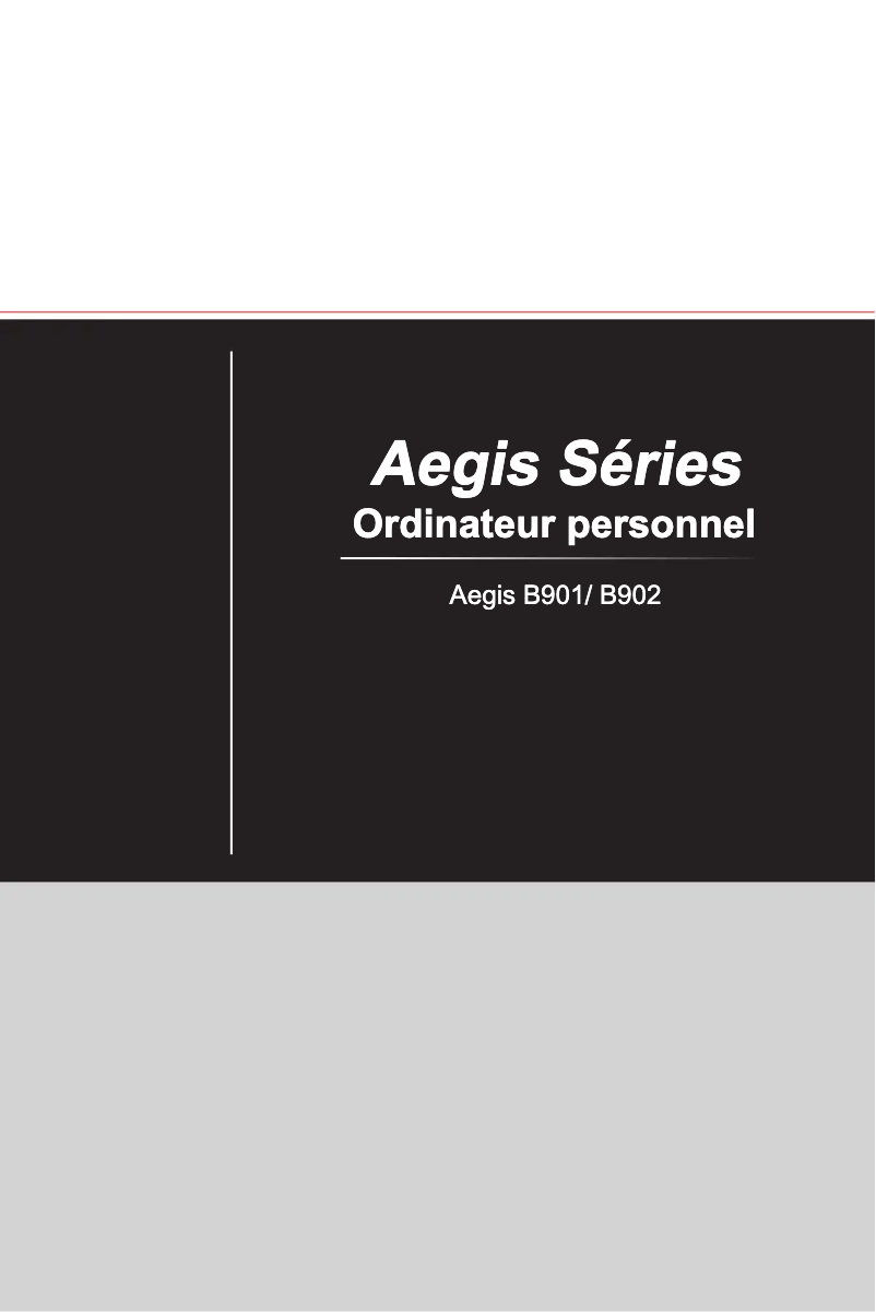 Page n°1 - Manuel utilisateur MSI AEGIS-009EU